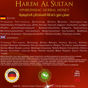 Harem Al Sultan MACUN | Kräuterpaste Mix Ginseng Booster | Red Power Version 45 g